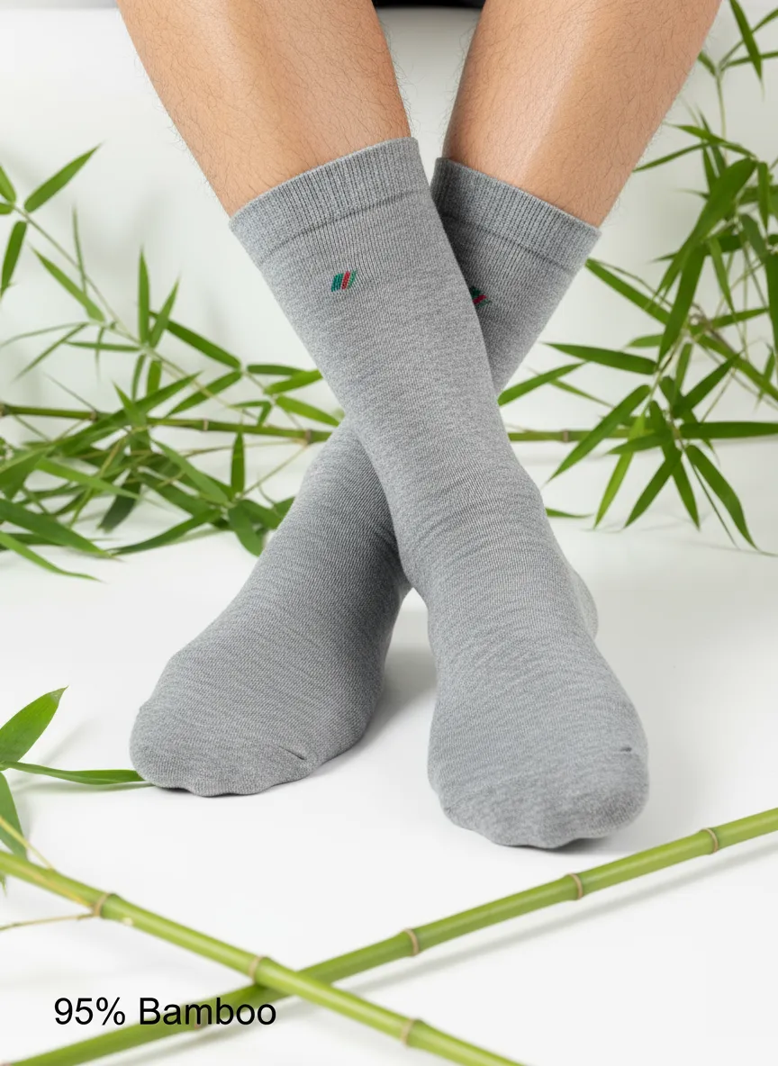 Bambu Erkek Çorap Gri %95 Bambu