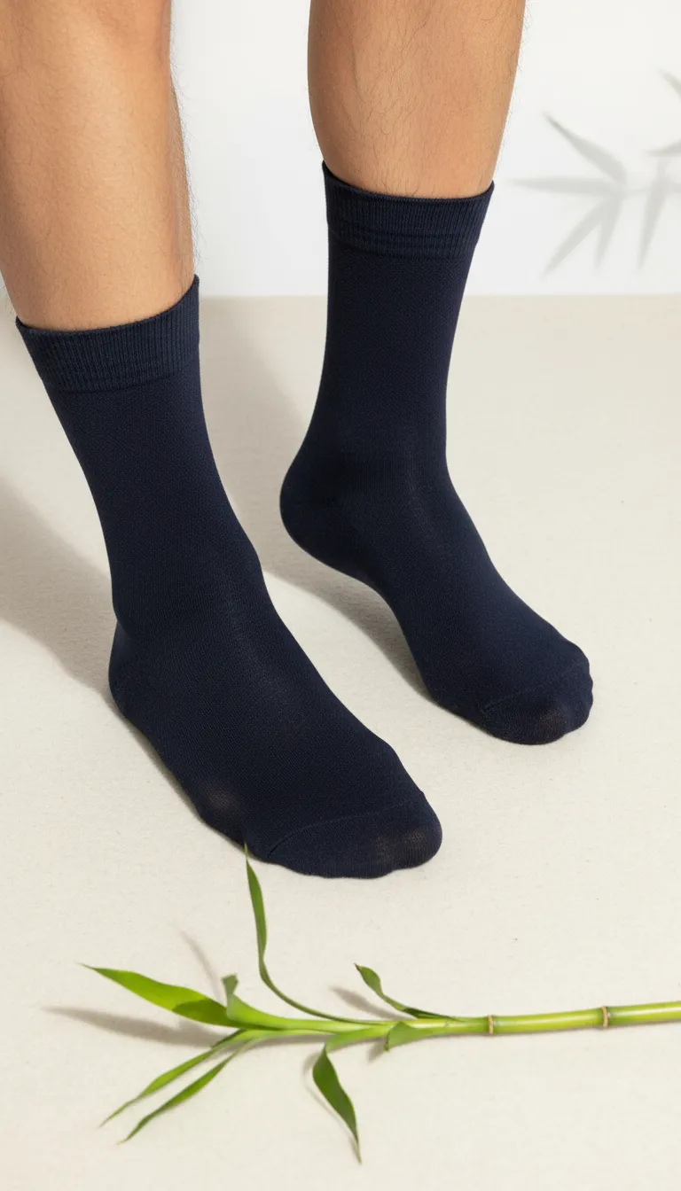 Bambu Erkek Lacivert Kısa %70 Bambu