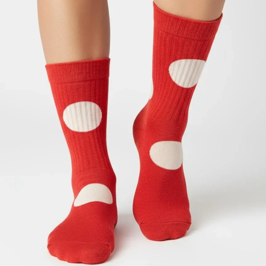 Erkek Pamuklu Desenli Puantiye Kırmızı