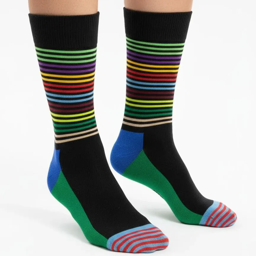 Erkek Pamuklu Desenli çizgişi Renkli