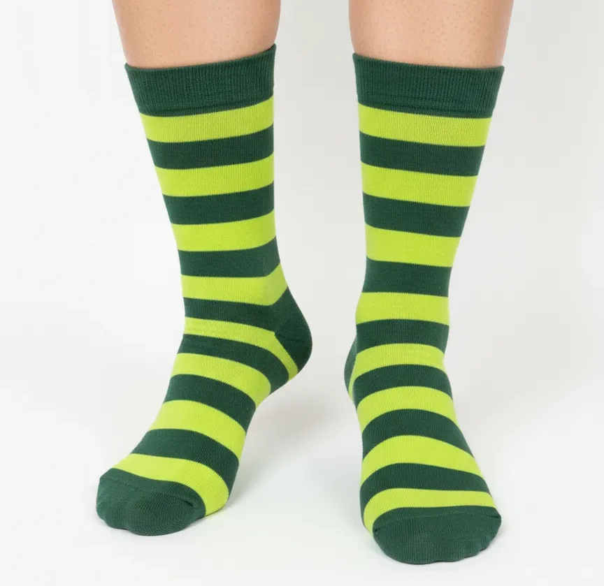 Erkek Pamuklu Desenli Çizgili Yeşil