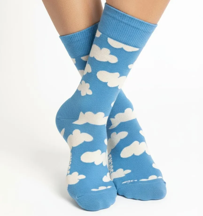 Erkek Pamuklu Figürlü Bulut Mavi