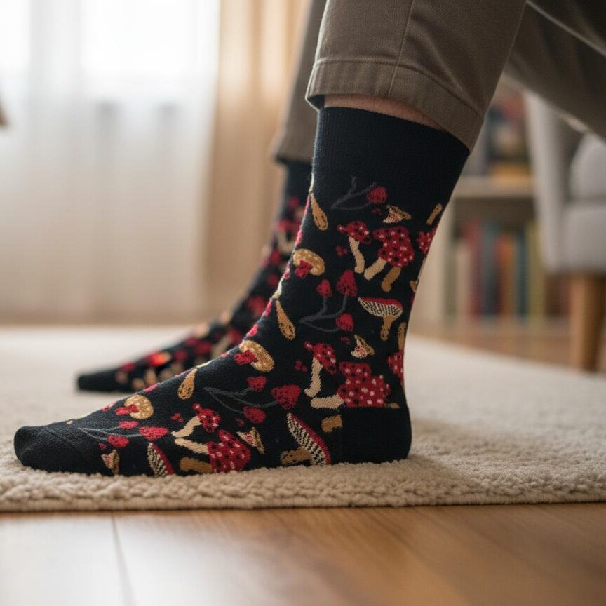 Erkek Pamuklu Figürlü Mantar