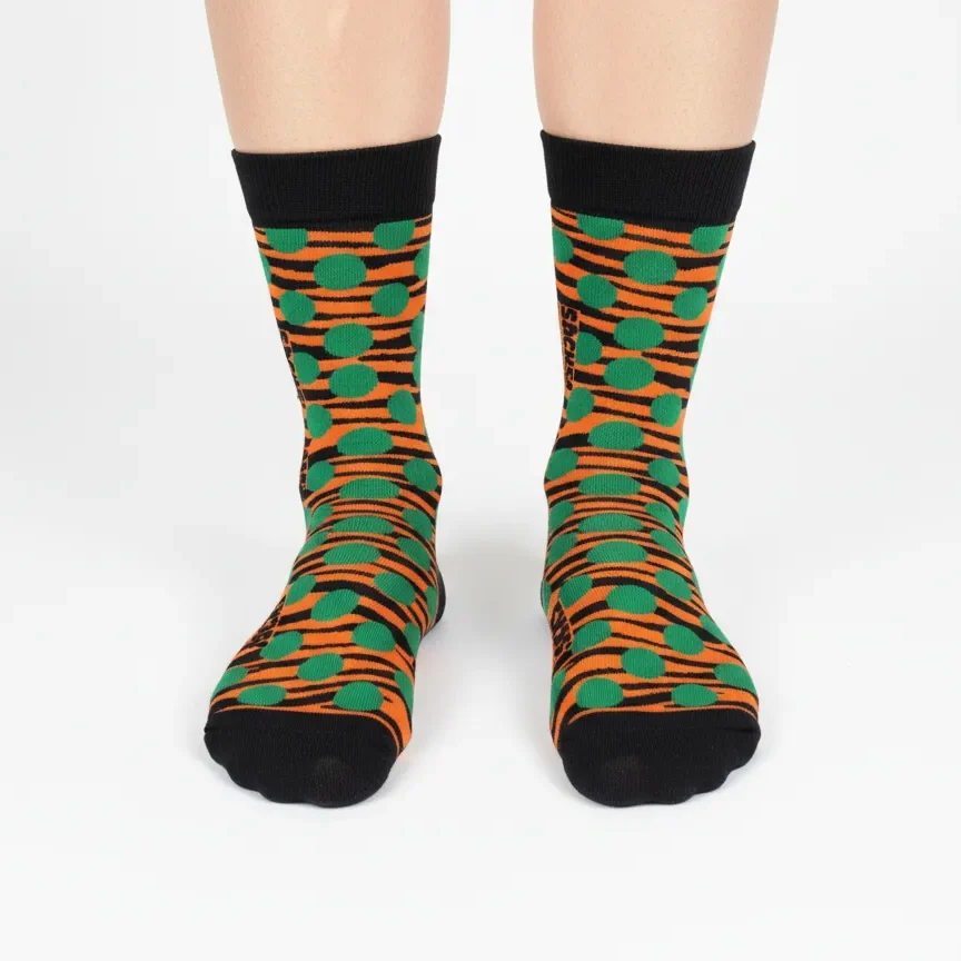 Erkek Pamuklu Figürlü Puantiyeli Yeşil