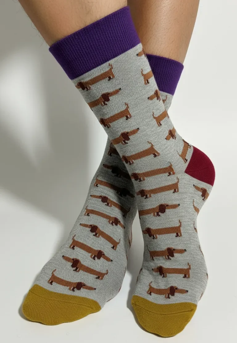 Erkek Pamuklu Figürlü Gri