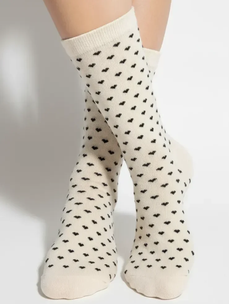 Kadın Pamuklu Figürlü kalpli 2