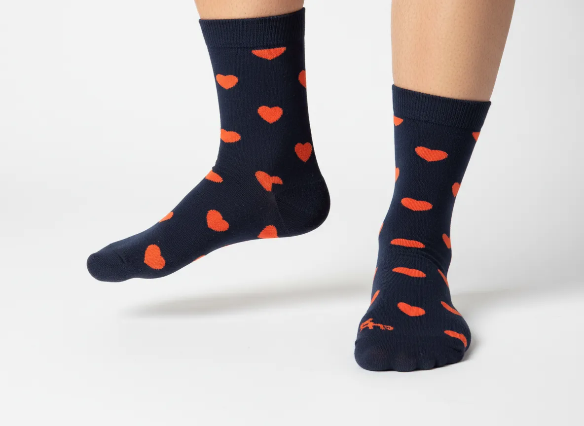 Kadın Pamuklu Figürlü Kalpli Siyah