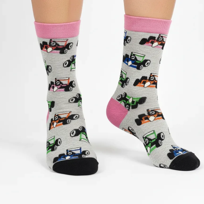 Kadın Pamuklu Figürlü Gri 2