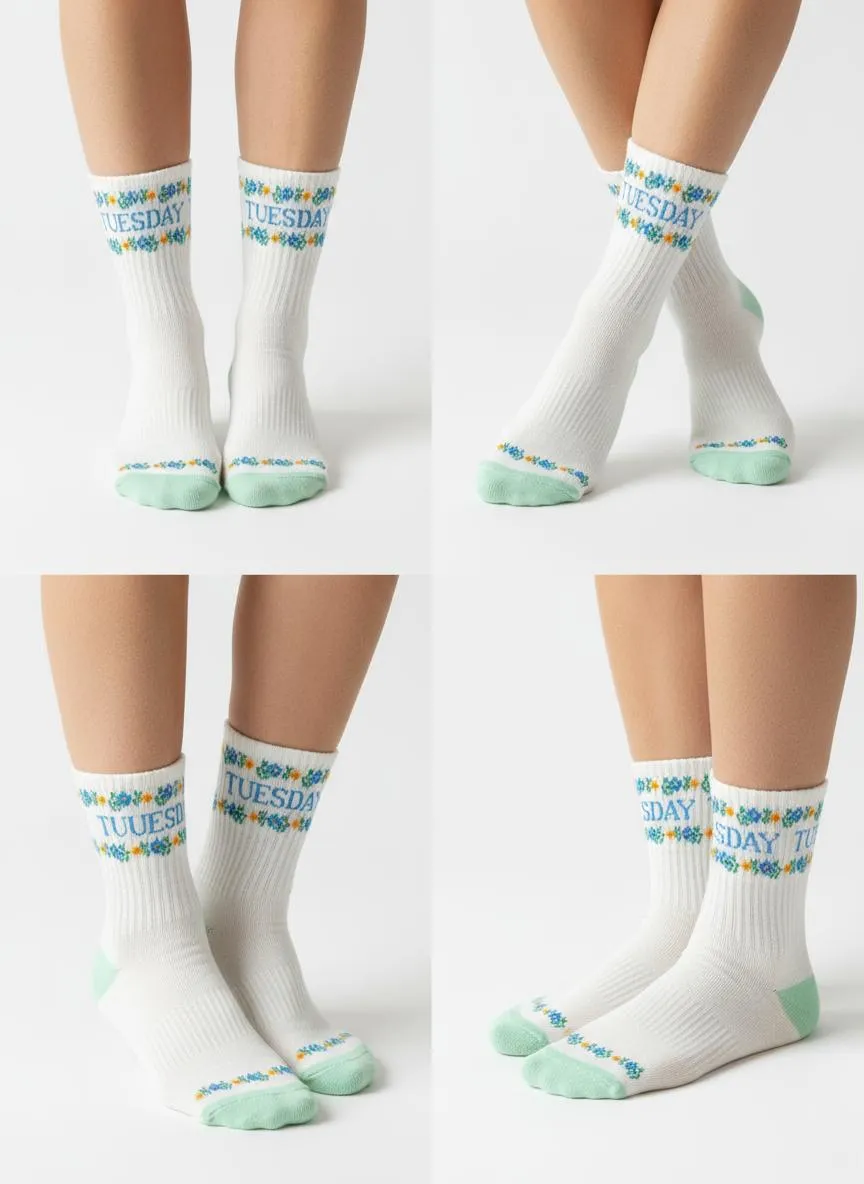 Sporcu Taban Dolgulu Çiçekli