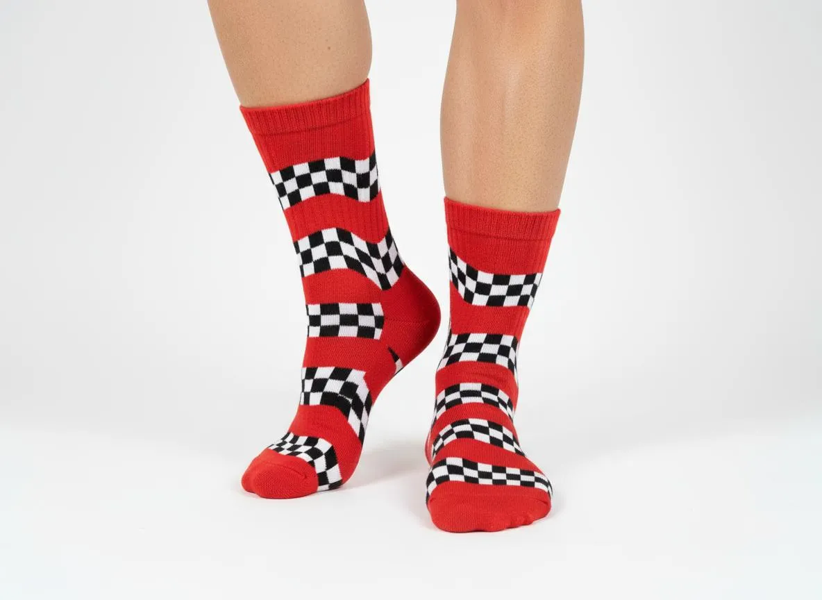 Kadın Pamuklu Figürlü Flama Kırmızılı