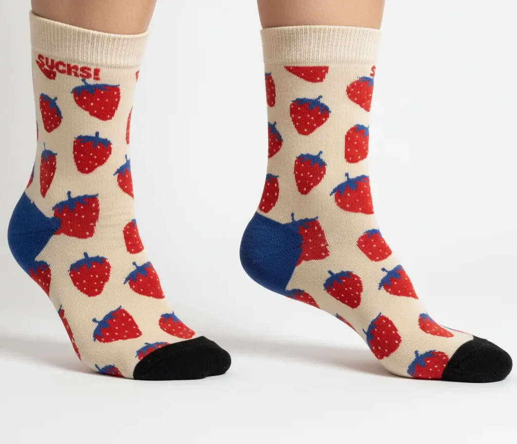 Kadın Pamuklu Figürlü Çilek