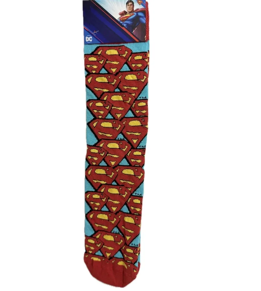 Lisanslı DC Comics Superman Logo Desenli Pamuklu Erkek Çorabı Kahraman Stili
