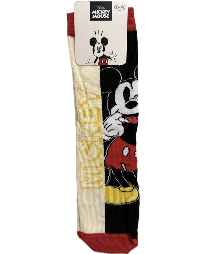 Lisanslı Disney Mickey Mouse Desenli Çorap 4