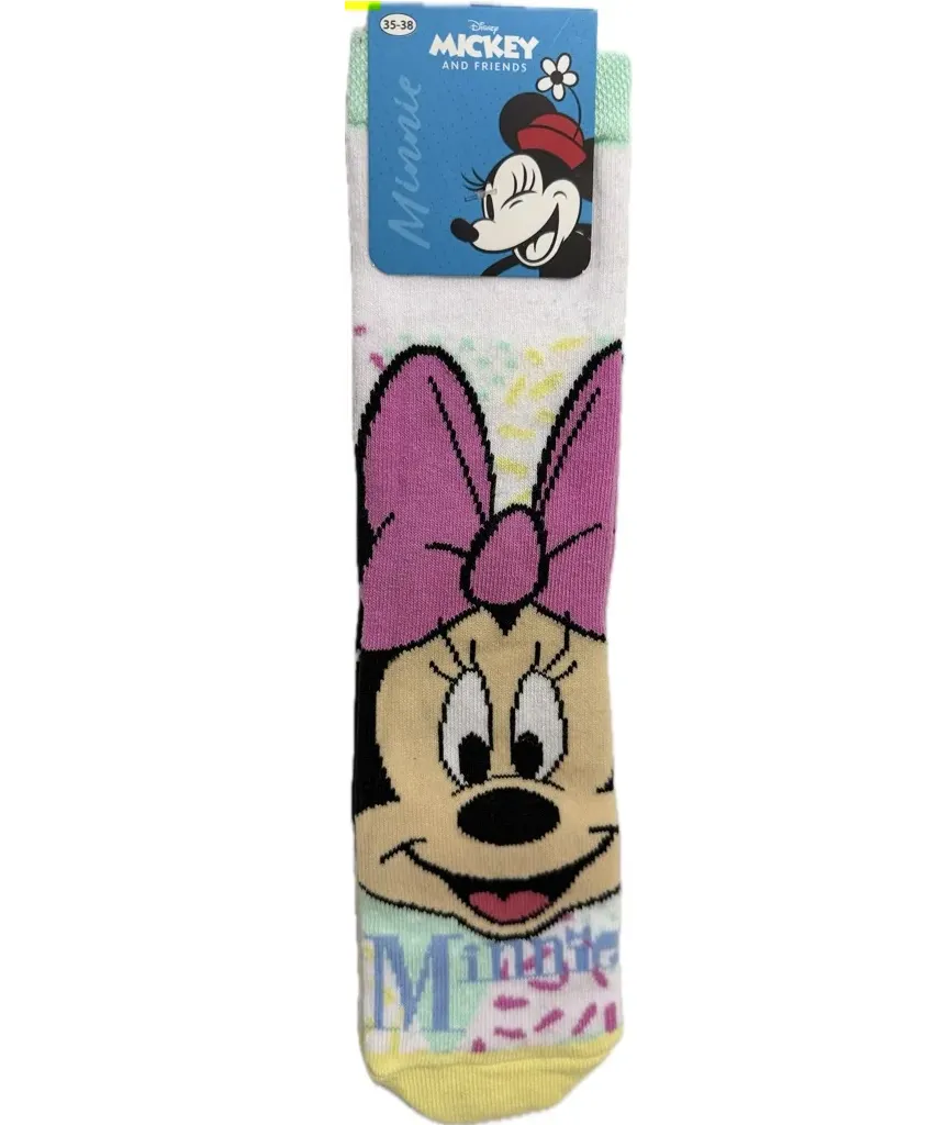 Lisanslı Disney Minnie Mouse Desenli Çocuk Çorabı 2