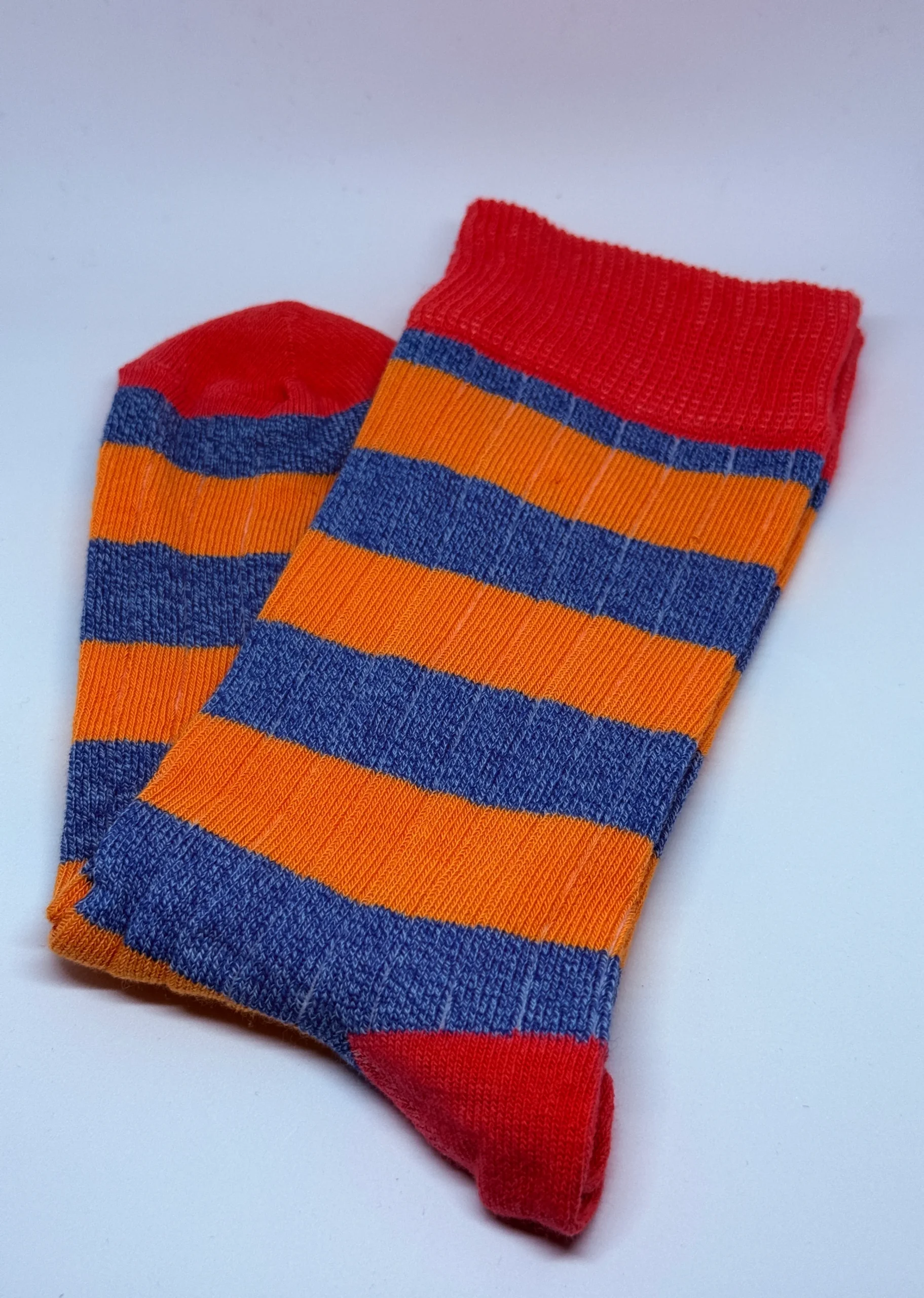 Çizgili Desenli Renkli Tasarım Soket Pamuklu Çorap 