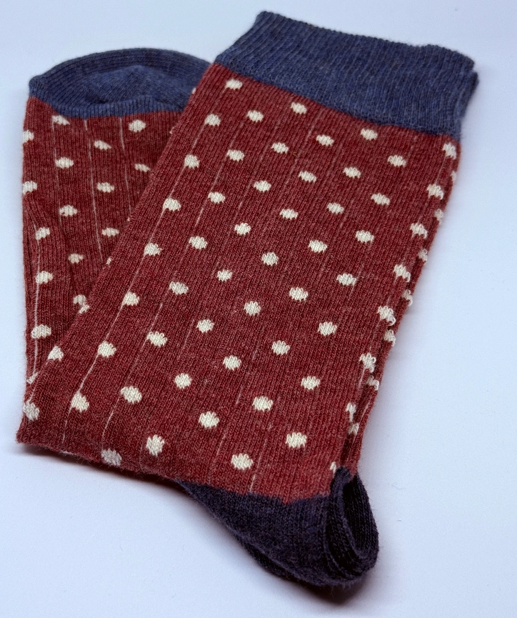 Puantiye Desenli Renkli Tasarım Soket Pamuklu Çorap