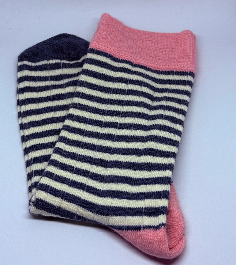 Desenli Çizgili Renkli Tasarım Soket Pamuklu Çorap 2