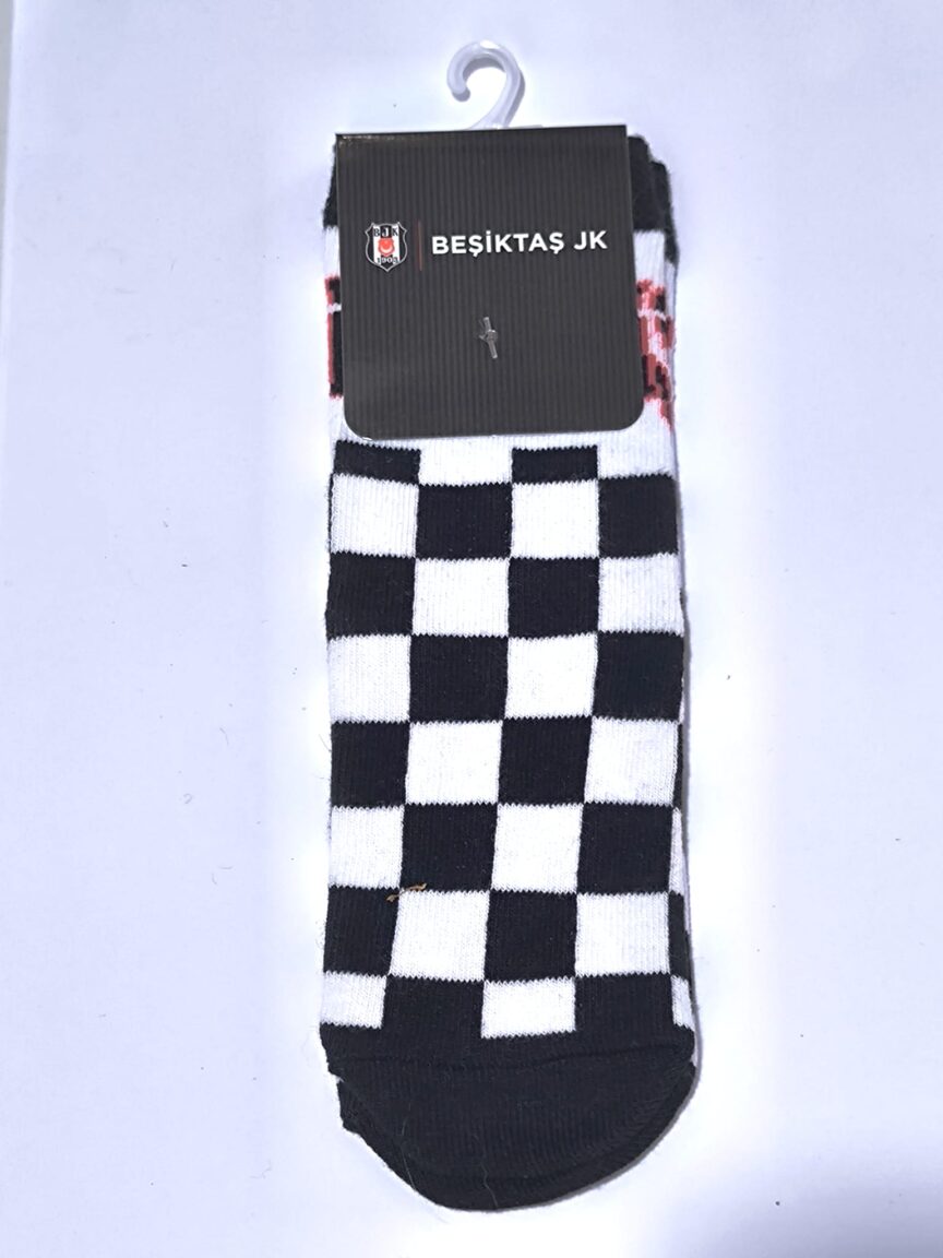 Lisanslı Taraftar Çorap Beşiktaş Kareli