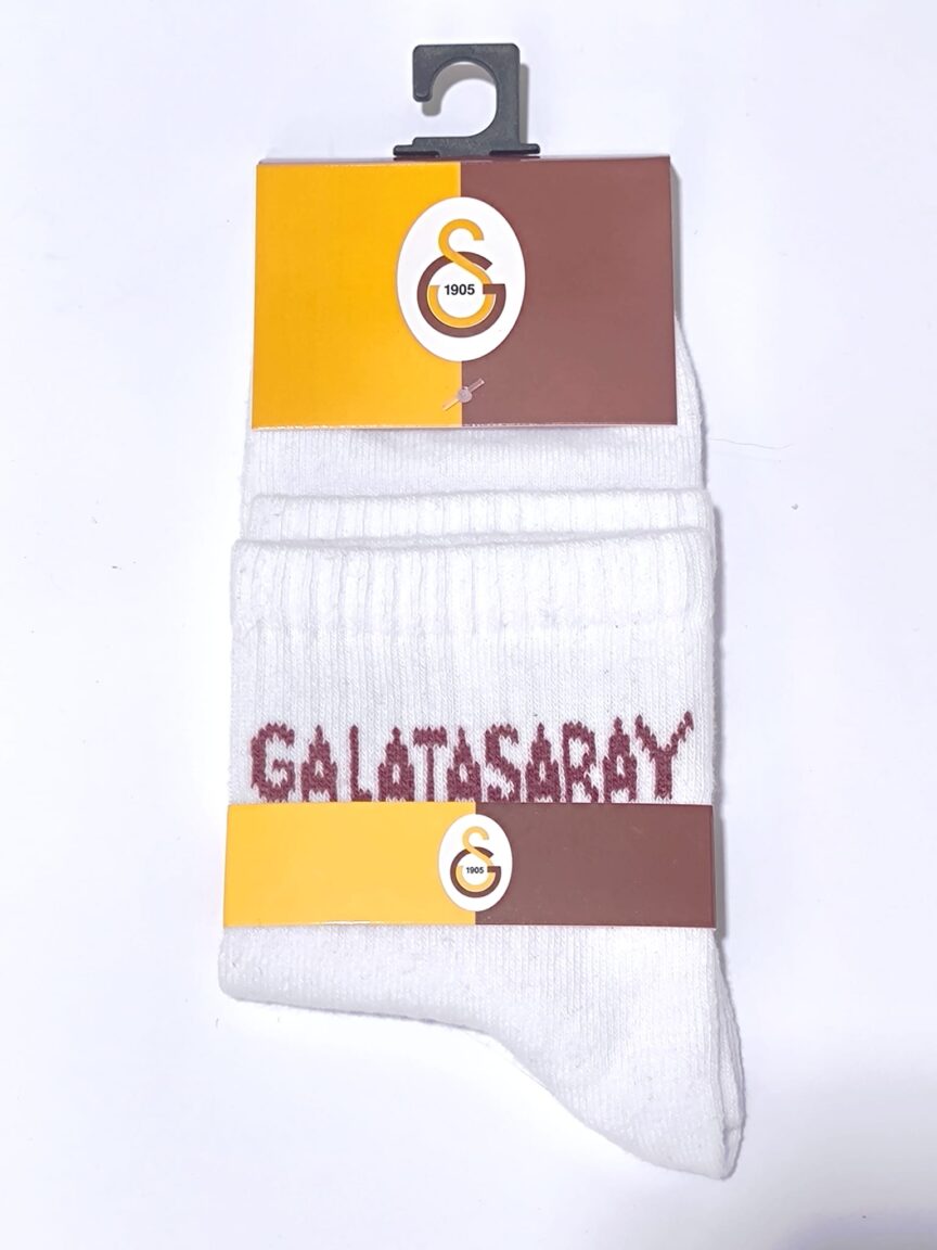 Lisanslı Taraftar Orta Konç Çorap Galatasaray Beyaz