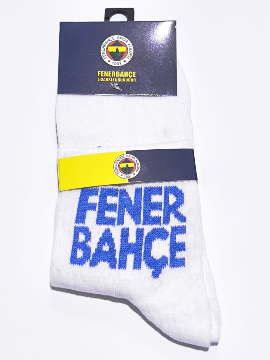 Lisanslı Taraftar Orta Konç Çorap Fenerbahçe Beyaz