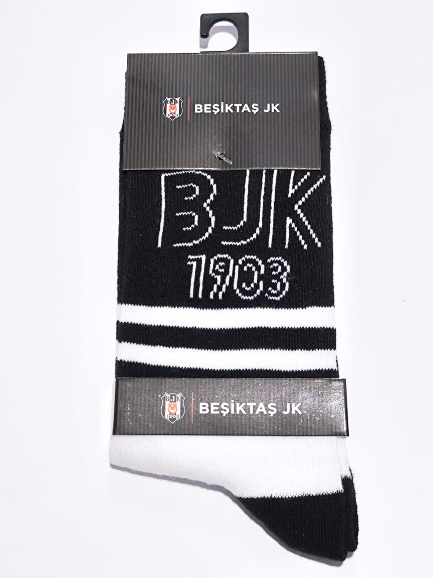 Lisanslı Taraftar Soket Çorap Beşiktaş Çizgili