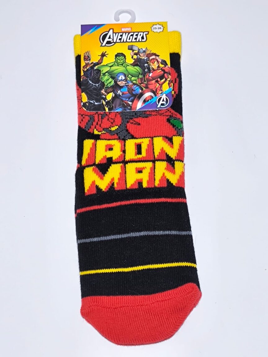 Lisanslı Marvel Avengers Iron Man Çizgi Karakter Pamuklu Çocuk Çorabı – Eğlenceli ve Konforlu Tasarım